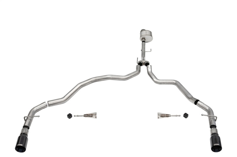 Ford F-150 Performance Exhaust - Dual Rear Exit - CORSA Performance - Xtreme Cat-Back - Black PVD - `21-`25